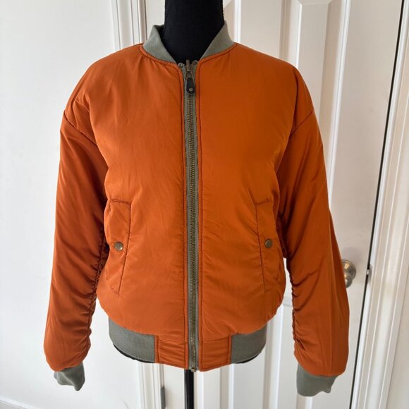 BDG Urban Outfitters Oversize Reversible Bomber Jacket - Size XS - NWOT - Defect - Picture 3 of 10